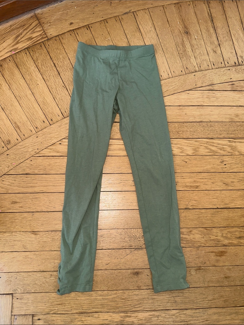 Girls Green Stretch Leggings - old navy